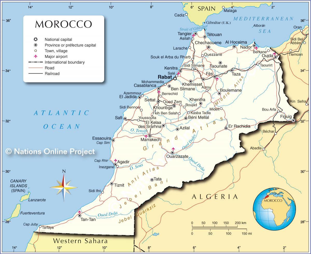 Mapa miasta Maroko