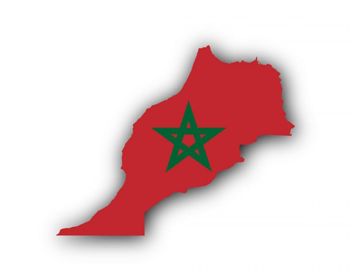 Mapa flagi Maroka