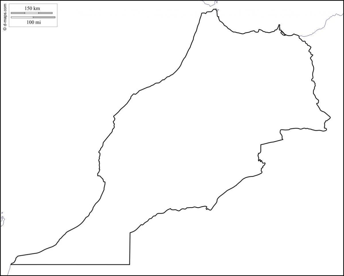 Mapa konturowa Maroka