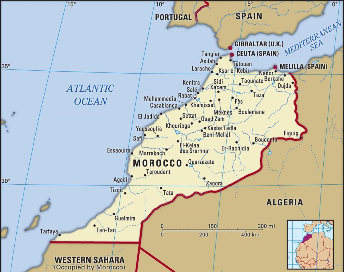 Maroko na mapie