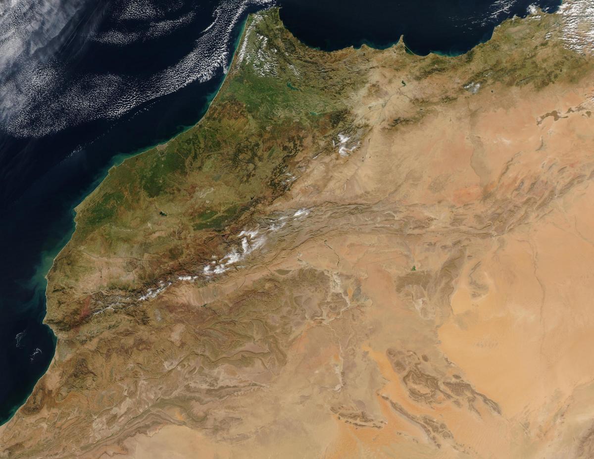 Mapa widokowa nieba w Maroku